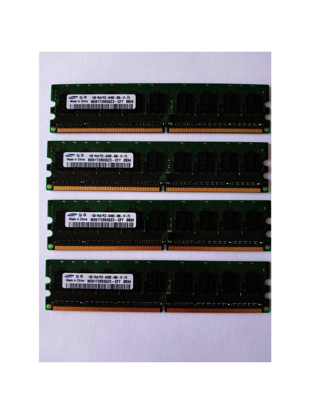 Lot of 4 1GB PC2-6400E DDR2 Memory RAM ECC Samsung